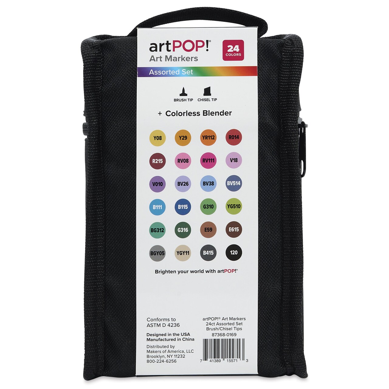 artPOP! Alcohol Markers – Double Tipped Art Marker Set – Alcohol-Based Ink – Chisel & Brush Tips - 24 Colors with Blender – Alcohol Markers for Sketching, Illustration & Adult Coloring